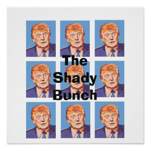 Pôster Engraçado Donald Trump O Poster Shady Bunch