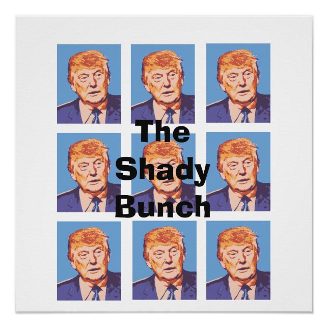 Pôster Engraçado Donald Trump O Poster Shady Bunch (Frente)