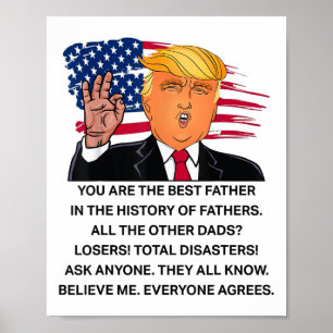 Poster Engraçado Donald Trump Pai Shirts Você É O Be