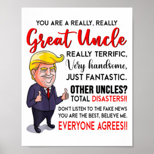 Poster Engraçado Donald Trump Você É Um Tio Muito Excelen