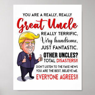 Poster Engraçado Donald Trump Você É Um Tio Muito Excelen