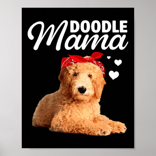 Poster Engraçado Doodle Mama Design Para Mamãe Mulheres G (Frente)