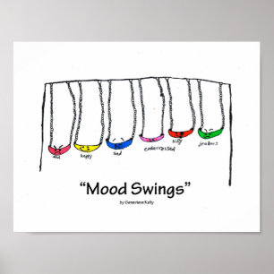 Poster engraçado dos balanços de humor