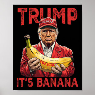 Poster Engraçado É Banana para Scales Trump