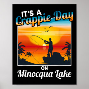 Poster Engraçado, é um dia de café no lago Minocqua