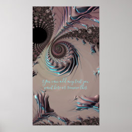 Poster Engraçado Edgy Metálico Abstrato Fractal Adiciona 