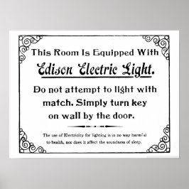 Poster Engraçado Edison Elétrico