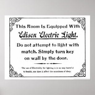 Poster Engraçado Edison Elétrico