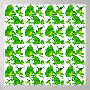 Pôster Engraçado Emoções de Sapos Engraçado Brincadeiras