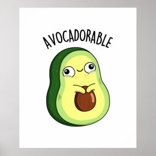 Poster Engraçado Encantado Avocado Pun