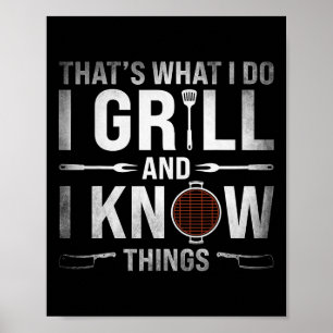 Poster Engraçado Engraçado Barbecue Churrasco Fumante Car