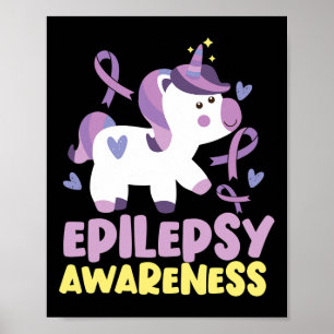 Poster Engraçado Epilepsia Sensibilização Unicórnio