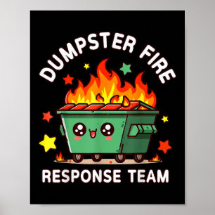 Poster Engraçado Equipe de Resposta a Incêndios Engraçado