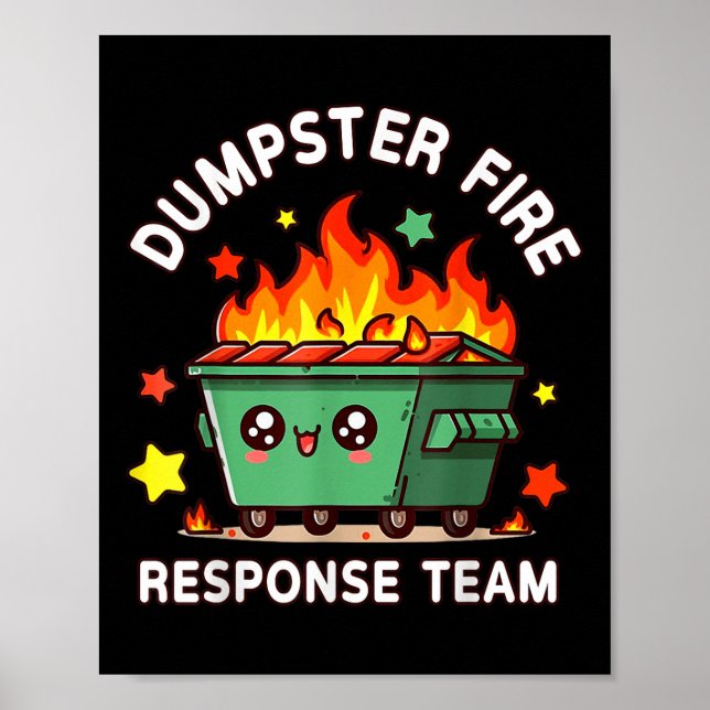 Poster Engraçado Equipe de Resposta a Incêndios Engraçado (Frente)