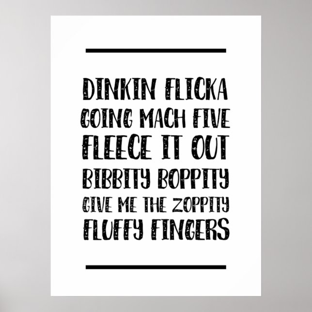 Poster Engraçado Escritório cita Dinkin Flicka (Frente)