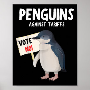 Poster Engraçado Eu Estar Com Pinguins, Pinguins Contra