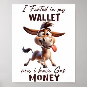 Poster Engraçado Eu Fartei Minha Carteira Agora Tenho Din