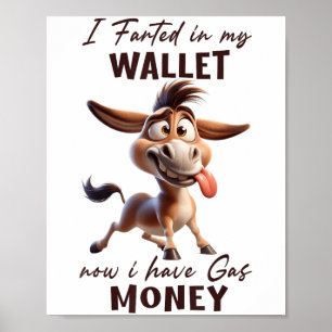 Poster Engraçado Eu Fartei Minha Carteira Agora Tenho Din