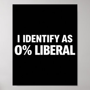 Poster Engraçado, eu me identifico como declaração políti