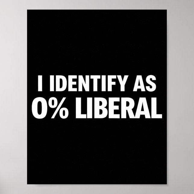 Poster Engraçado, eu me identifico como declaração políti (Frente)