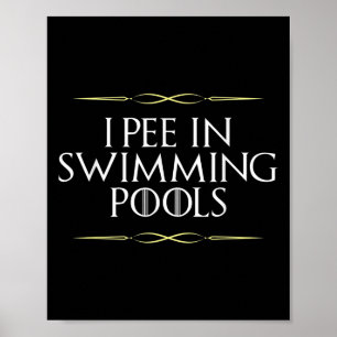 Poster Engraçado Eu Peito Nadar Piscinas Gag Novelty Grap