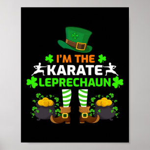 Poster Engraçado eu ser a Rua Karate Leprechaun Karate. P