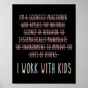 Poster Engraçado Eu Trabalho Com Psicologia De Análise De