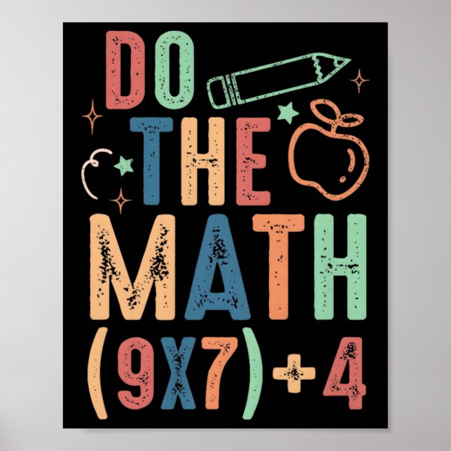Poster Engraçado Faça a Conta 67 Meme Seis Sete Menino Me (Frente)