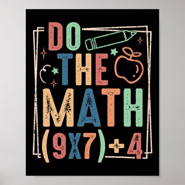 Poster Engraçado Faça as Contas 67 Meme Seis Sete Menino  (Frente)