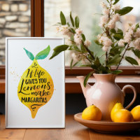 Engraçado Faça Margaritas Beber Aquarela Arte