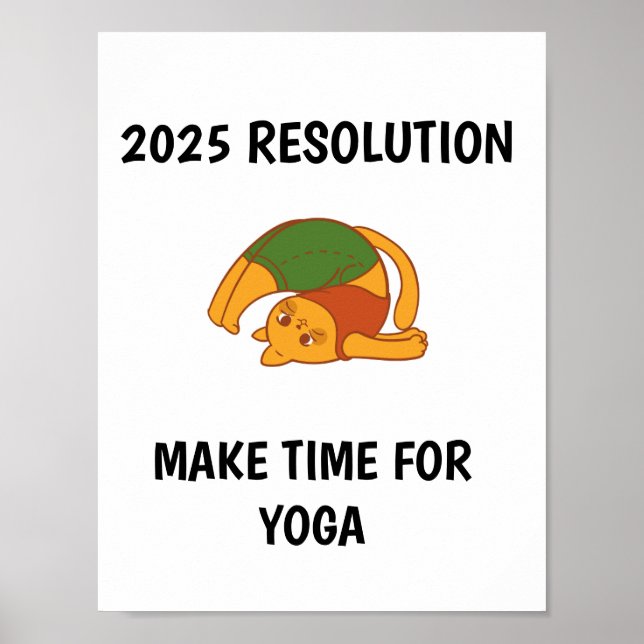 Poster Engraçado Faça tempo para Yoga Wall art (Frente)