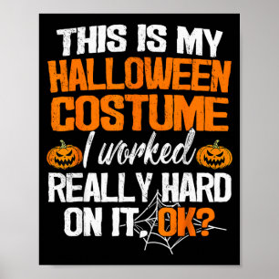 Poster Engraçado Fácil Este É O Meu Fantasia De Halloween