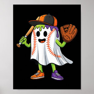 Poster Engraçado Fantasma Halloween Beball Boys Garotas G