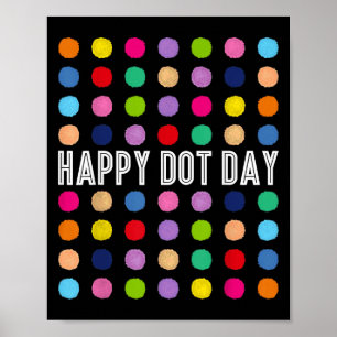 Poster Engraçado Feliz Dia de Bolinhas Estudantes de Arte