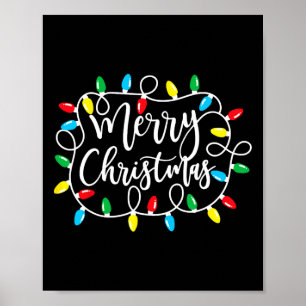 Poster Engraçado Feliz Natal Luzes Xmas Homens Mulheres