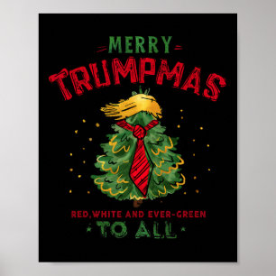 Poster Engraçado Feliz Trumpmas Árvore de Natal Xmas Hol