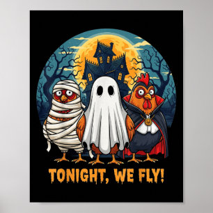 Poster Engraçado Figurino De Halloween Hoje À Noite Nós V