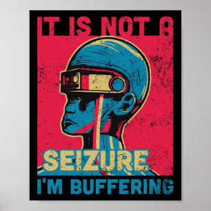 Poster Engraçado - Fita roxa para a Epilepsia Awarene