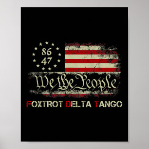 Poster Engraçado Foxtrots Delta Tangos Nós, As Pessoas Am