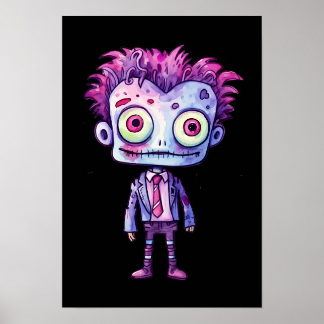 Poster Engraçado Frankenstein Monster Halloween (Frente)