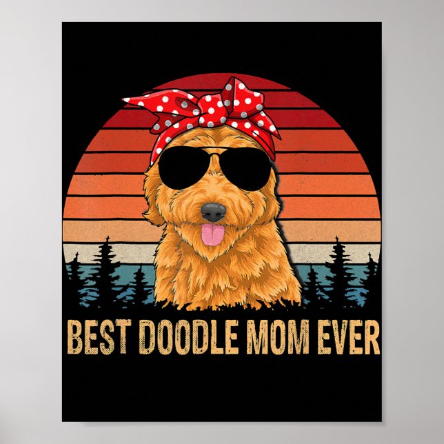 Poster Engraçado Goldendoodle é a melhor doodle mãe de se (Frente)