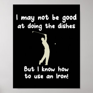 Poster Engraçado Golf Gag Divertido Vintagem Golfe Piada