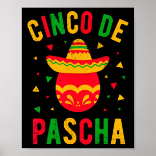 Poster Engraçado Grego Ortodoxo Ovo Kalo Pascha Cinco