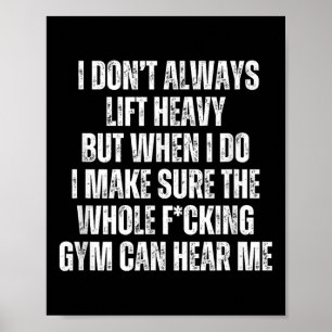 Poster Engraçado Gym, alto alto, alto, citação do elevado