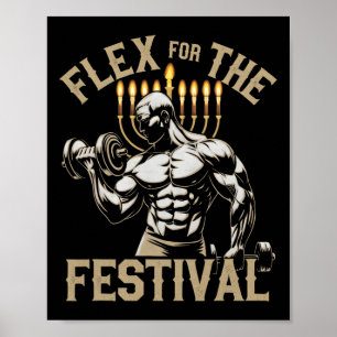 Poster Engraçado Hanukkah Jewish Gyout Festival Flex