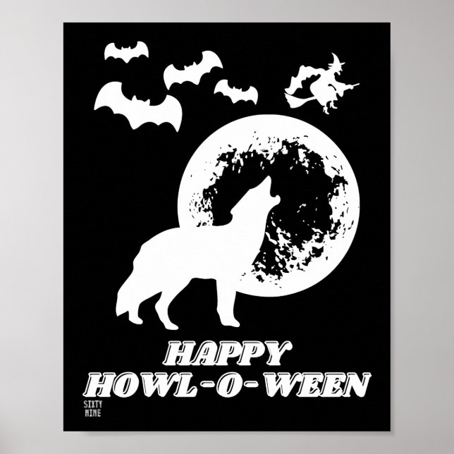 poster engraçado "HELY HOWL-O-WEEN 2" (Frente)