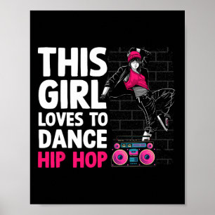Poster Engraçado Hip Hop Dançando Arte Para Crianças Meni
