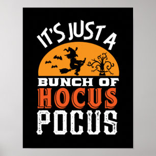 Poster Engraçado Hocus Feiticeiras Vintage Retro Hallowe