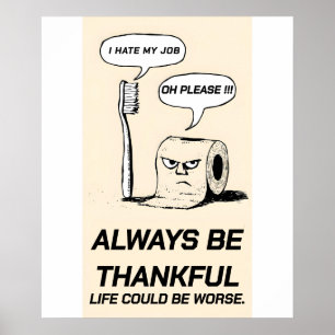 Poster Engraçado Humor de Escritório: Escova de Dente e B