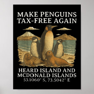 Poster Engraçado Humor Sarcástico Pinguim Torna Pinguim I